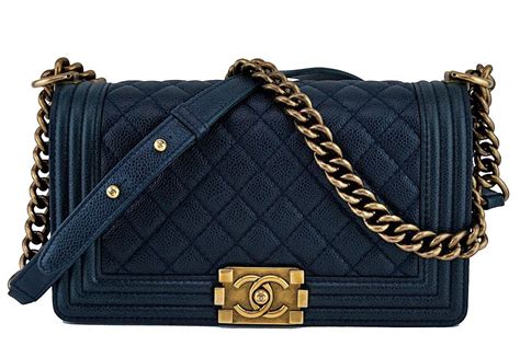 chanel boy bag navy caviar|BOY CHANEL .